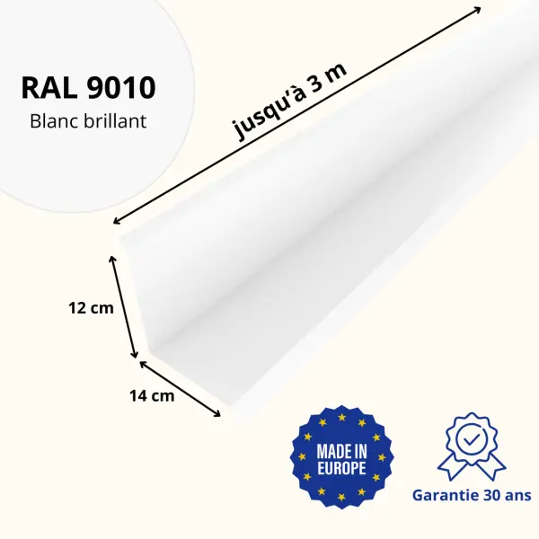 Solin de toiture Blanc Brillant - 2