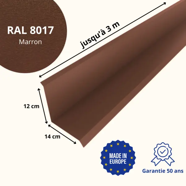 Solin de toiture Marron Mat - 2