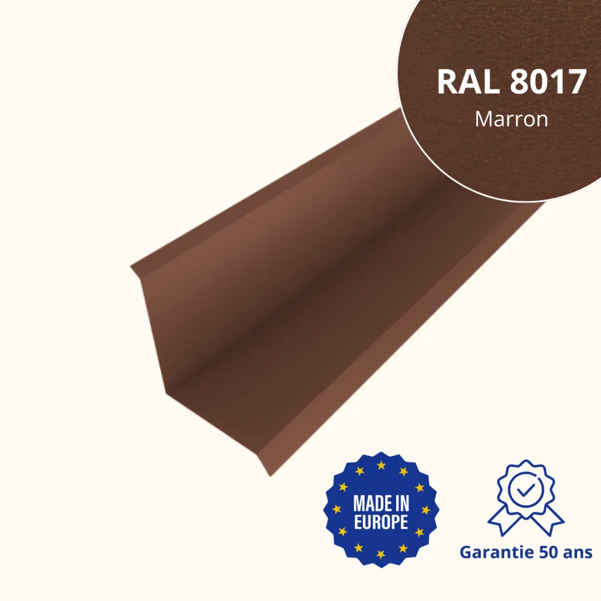 Solin de toiture Marron Mat