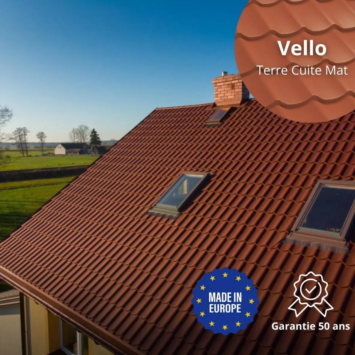 Tôle imitation tuile