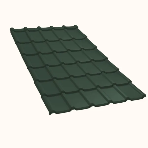 Tôle imitation tuile Allano Vert mat - 4