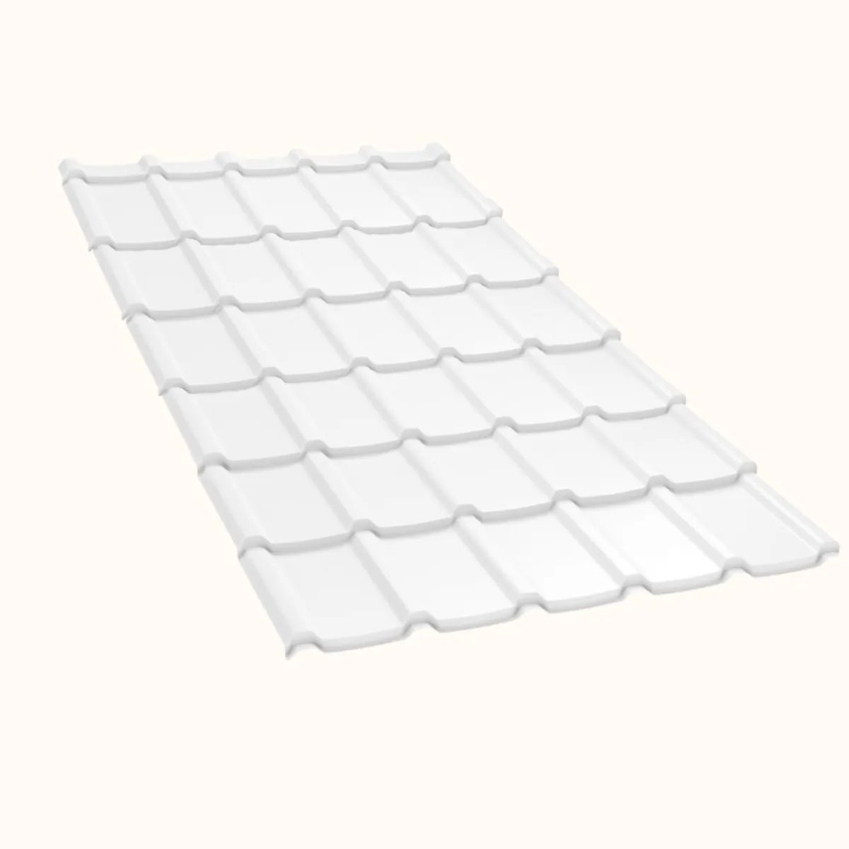 Tôle imitation tuile Allano Blanc brillant