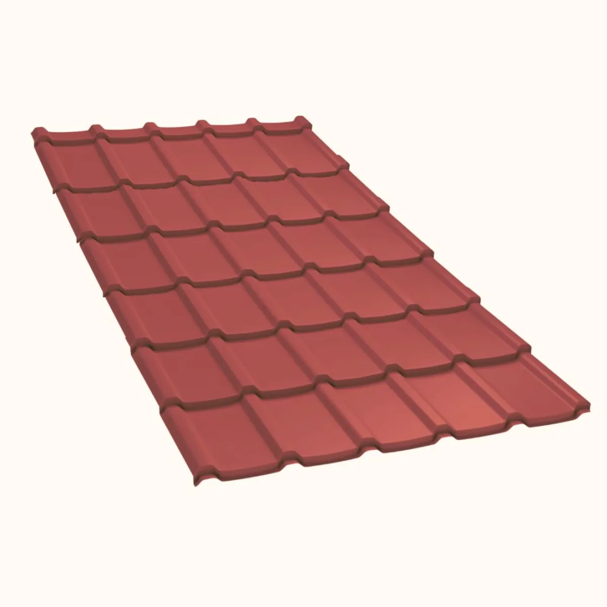 Tôle imitation tuile Allano Rouge mat