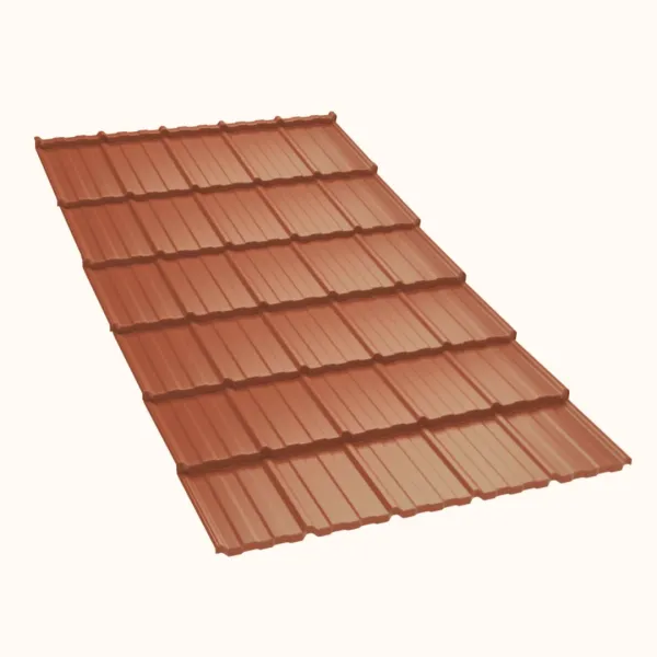 Tôle imitation tuile Horizon Terre Cuite mat - 6