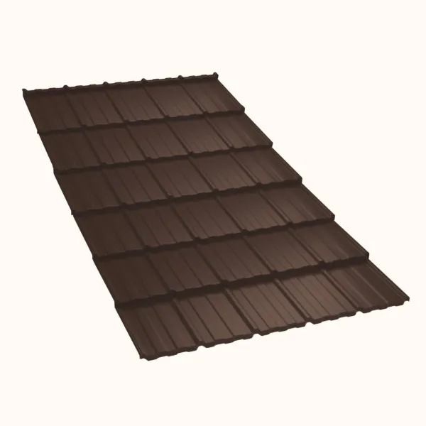 Tôle imitation tuile Horizon Brun Gris mat - 4