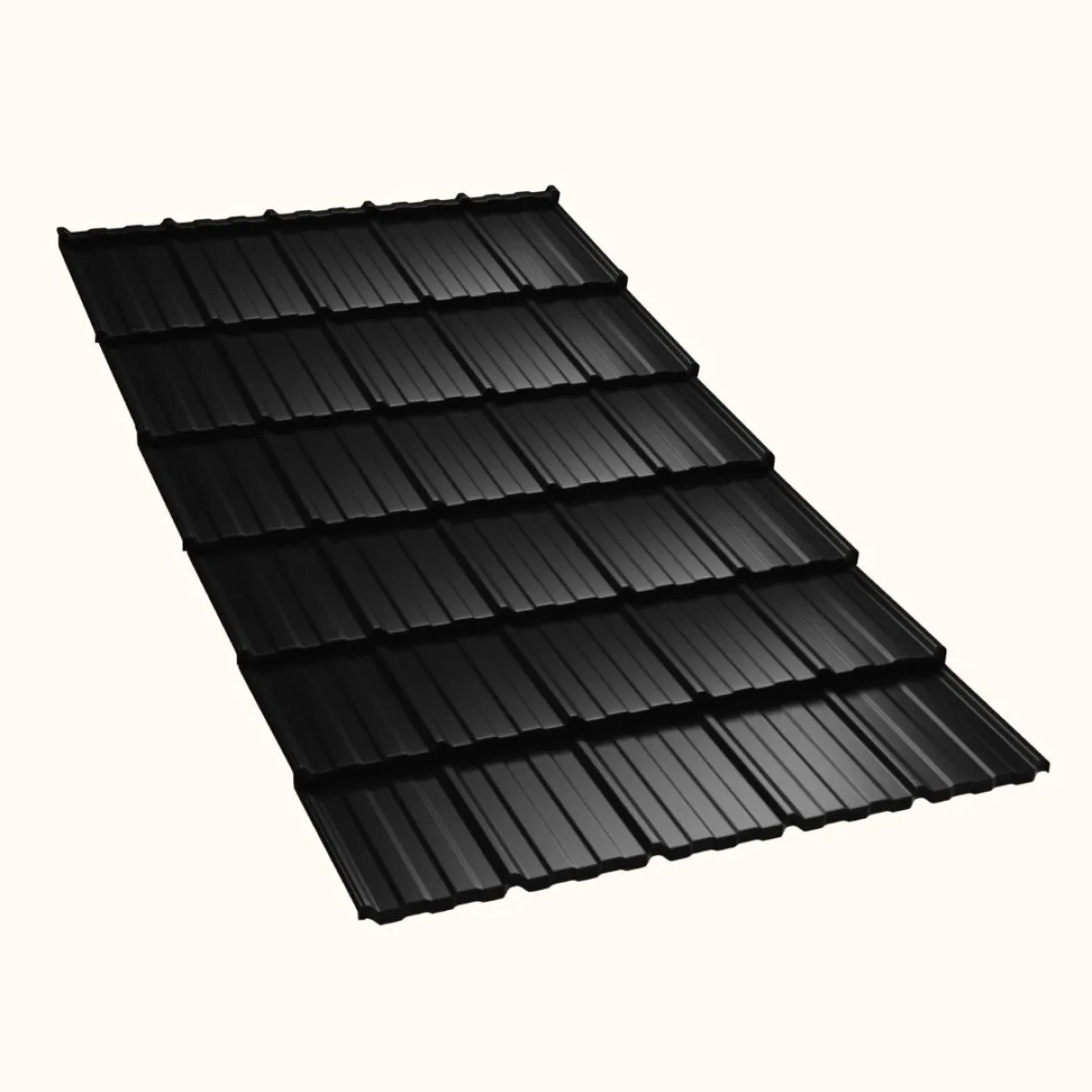 Tôle imitation tuile Horizon Noir mat