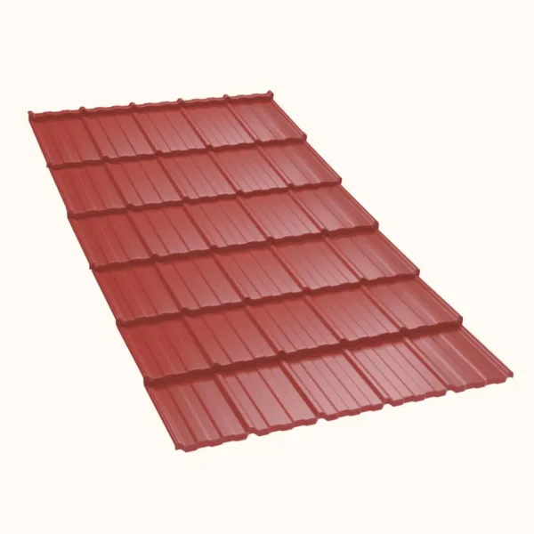 Tôle imitation tuile Horizon Rouge Mat - 6