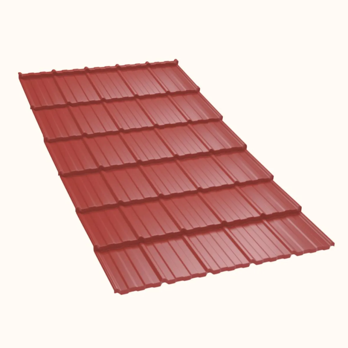 Tôle imitation tuile Horizon Rouge Mat