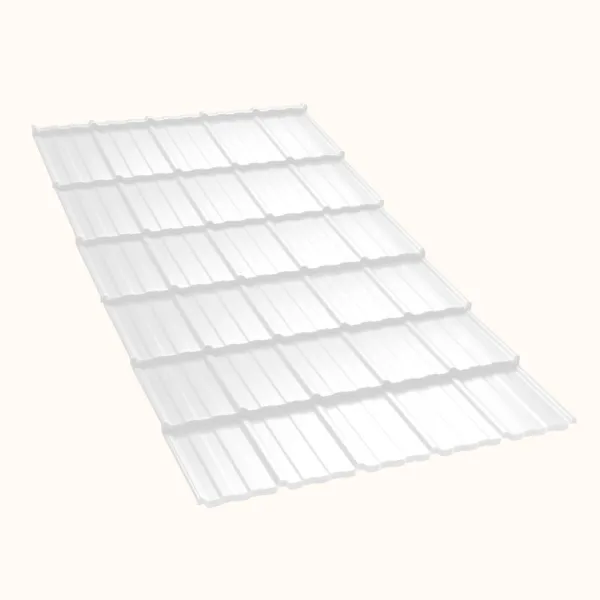 Tôle imitation tuile Horizon Blanc brillant - 4