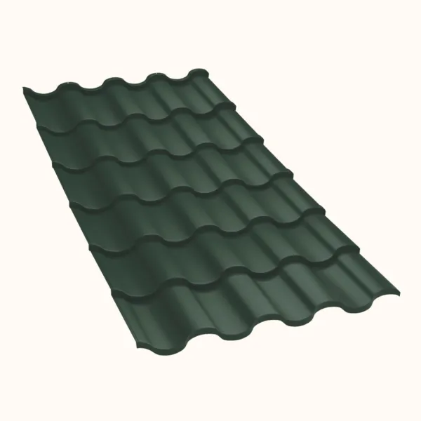 Tôle imitation tuile Centro Vert mat - 4