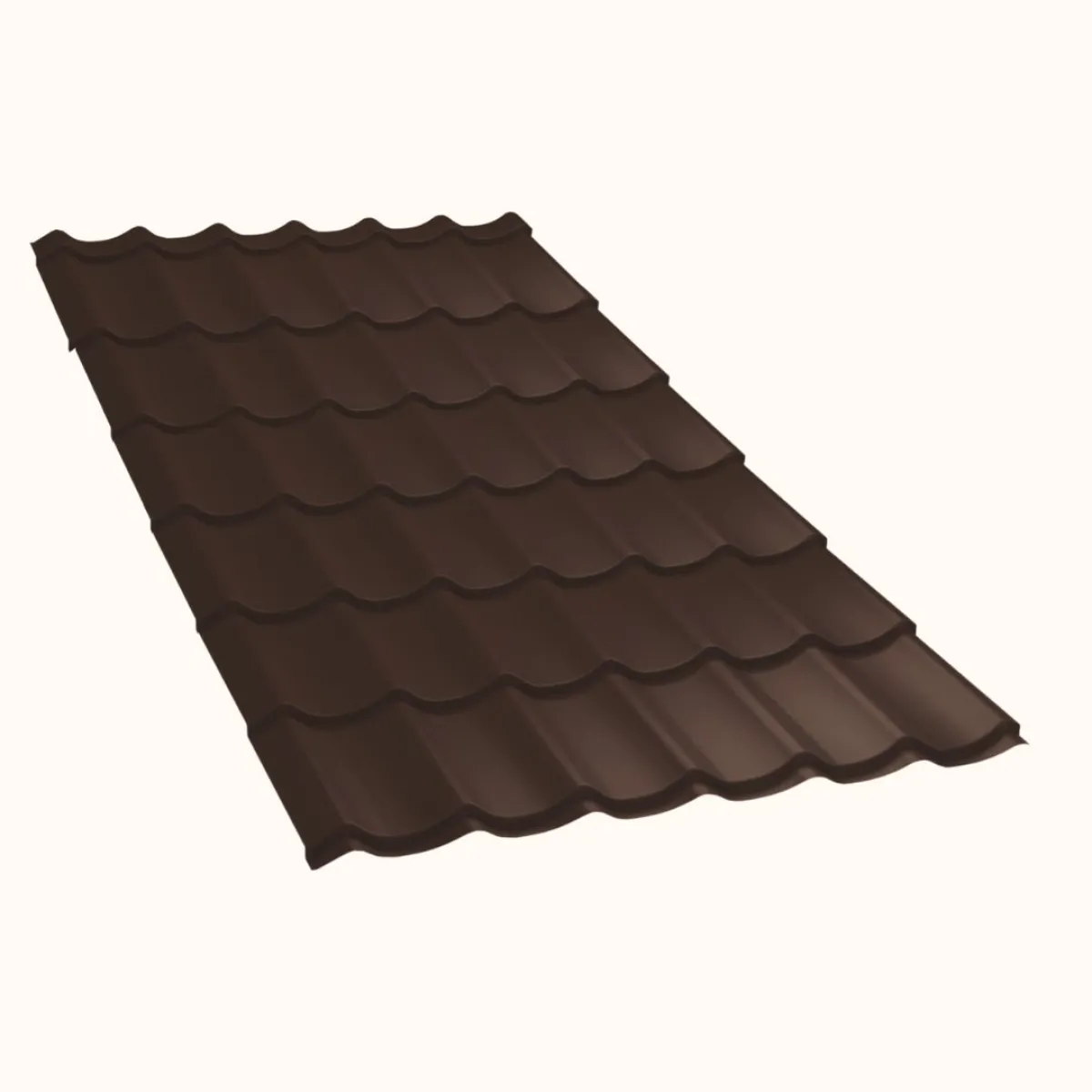 Tôle imitation tuile Platino Brun Gris mat