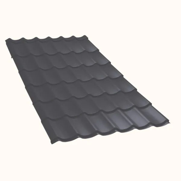 Tôle imitation tuile Platino Gris Graphite mat - 4