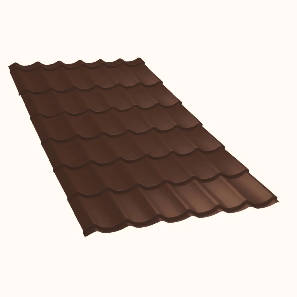 Tôle imitation tuile Platino Marron mat