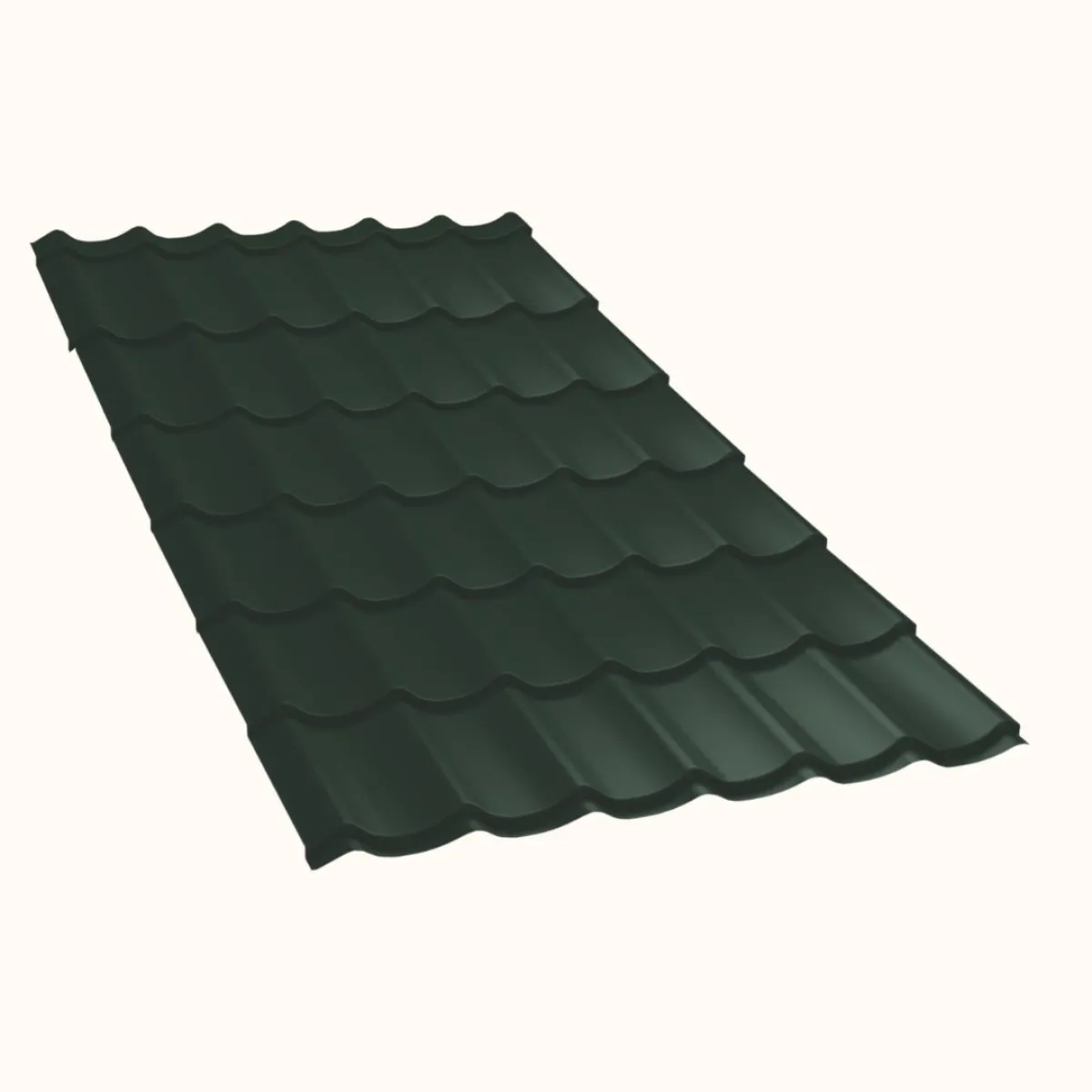 Tôle imitation tuile Platino Vert mat