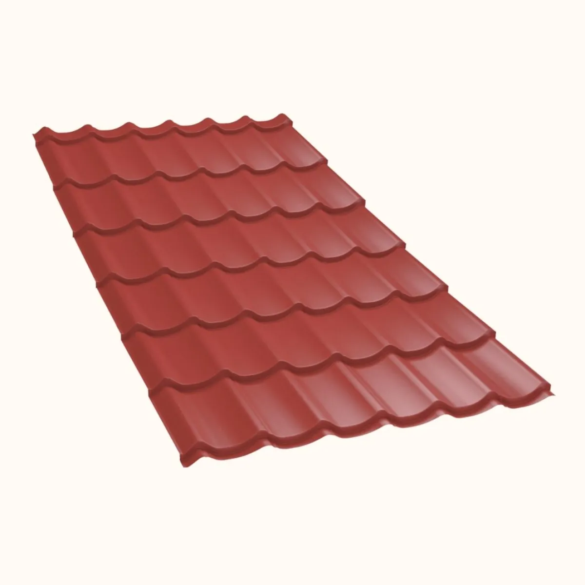 Tôle imitation tuile Vello Rouge mat