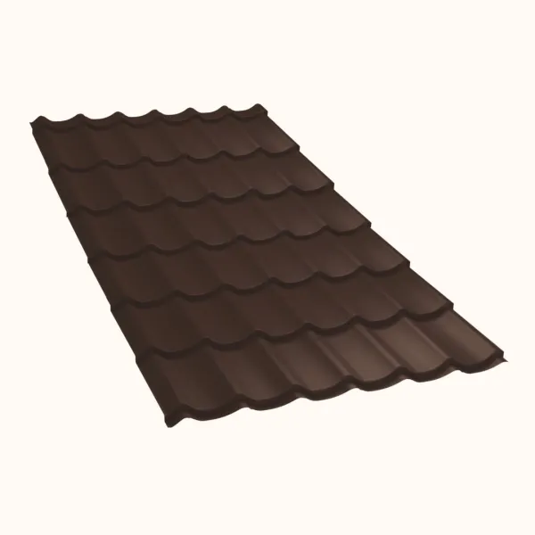 Tôle imitation tuile Vello Brun Gris mat - 4