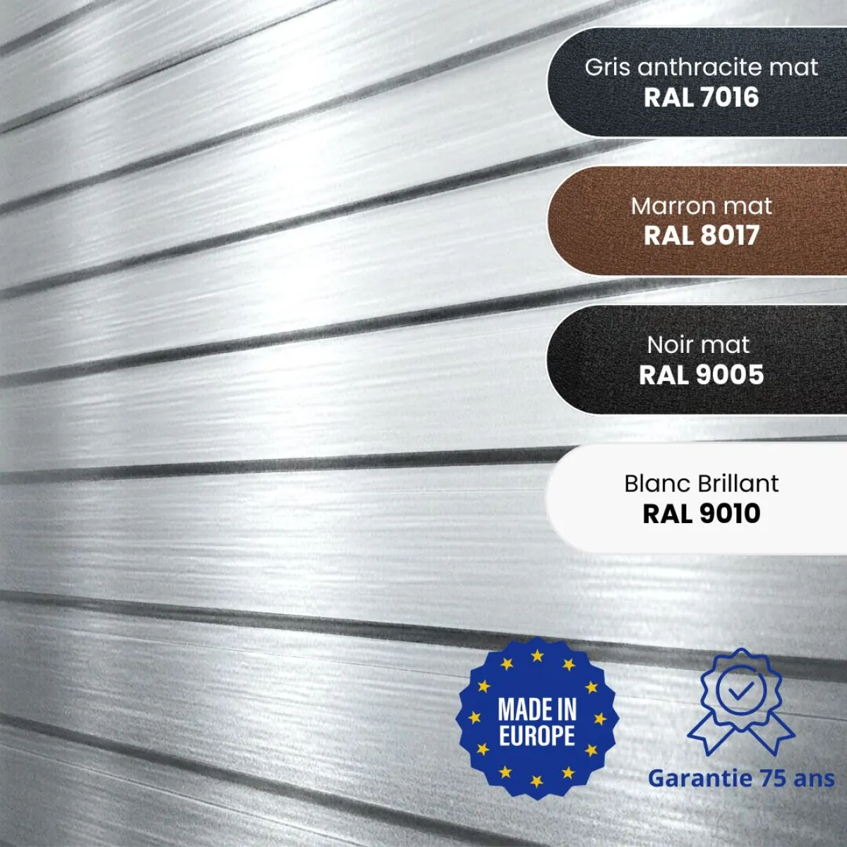 Tôle de bardage aluminium Plano Alu
