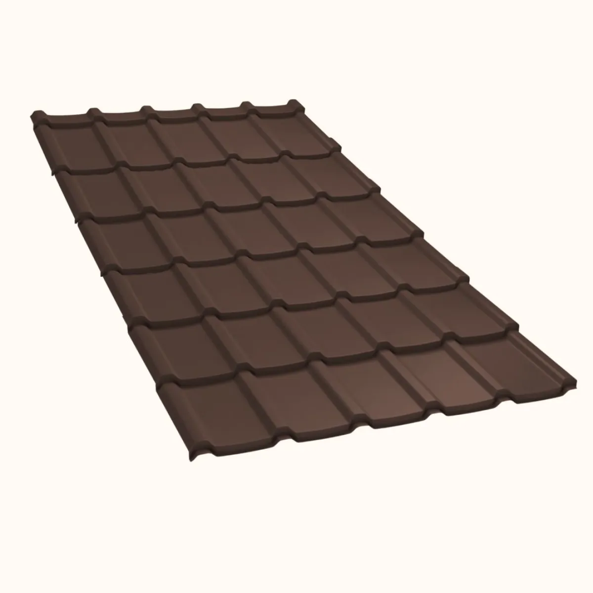 Tôle imitation tuile Allano Brun Gris mat