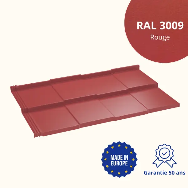 Tôle imitation ardoise Savanna Rouge mat - 1
