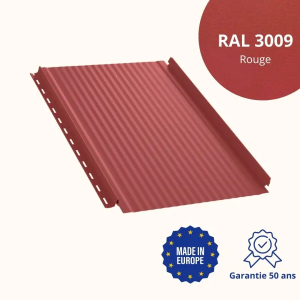 Joint debout Snap Lock micro-nervuré Rouge mat - 1