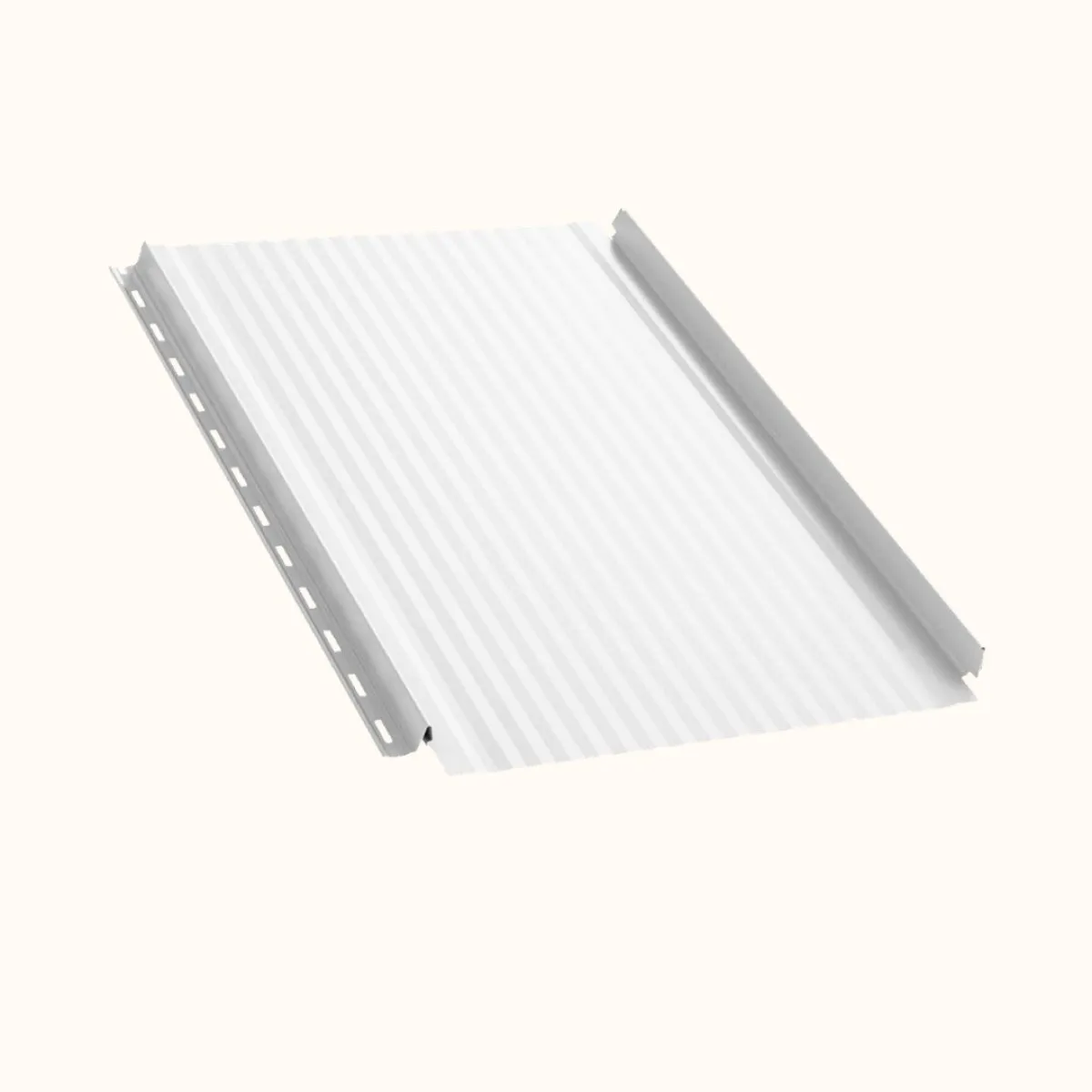 Joint debout Snap Lock micro-nervuré Blanc brillant