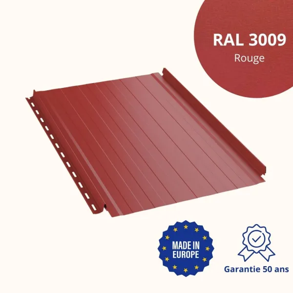 Joint debout Snap Lock ondulé Rouge mat - 1