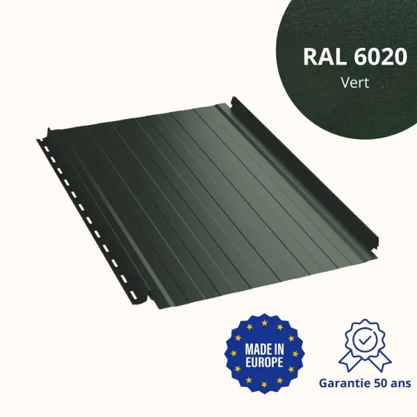 Joint debout Snap Lock ondulé Vert mat - 1