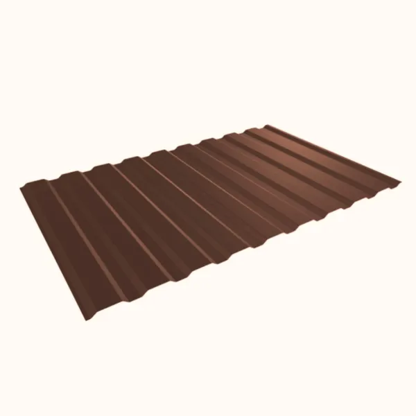 Tôle de bardage bac acier Medio Marron mat - 4