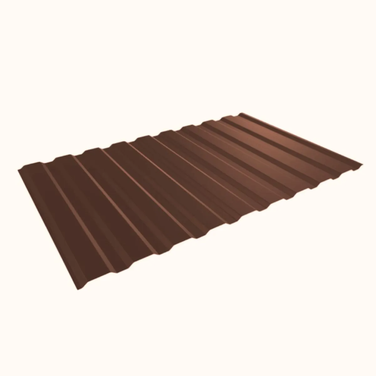 Tôle de bardage bac acier Medio Marron mat