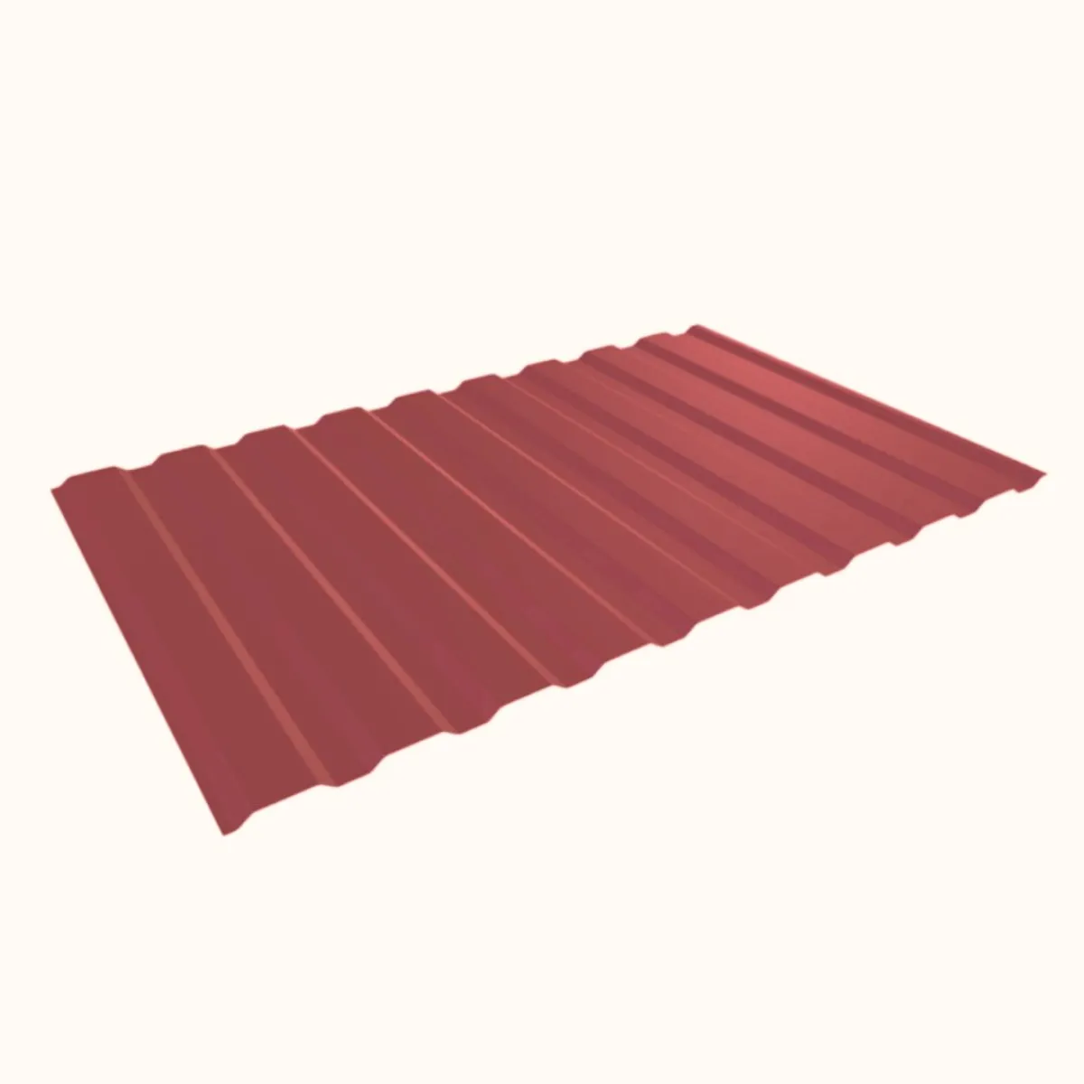Tôle de bardage bac acier Medio Rouge mat