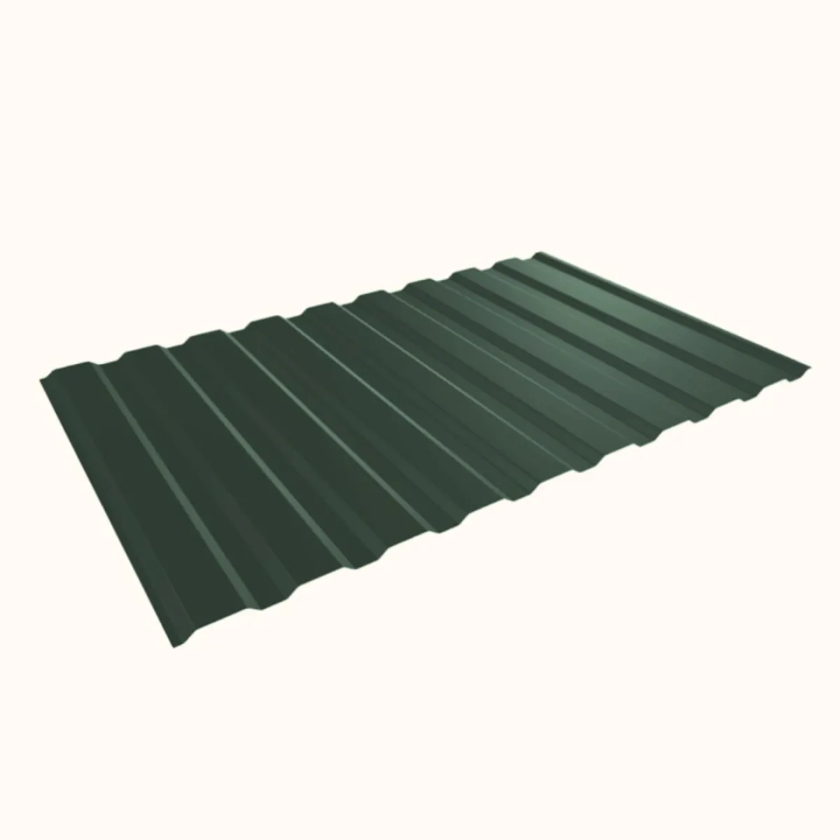Tôle de bardage bac acier Medio Vert mat
