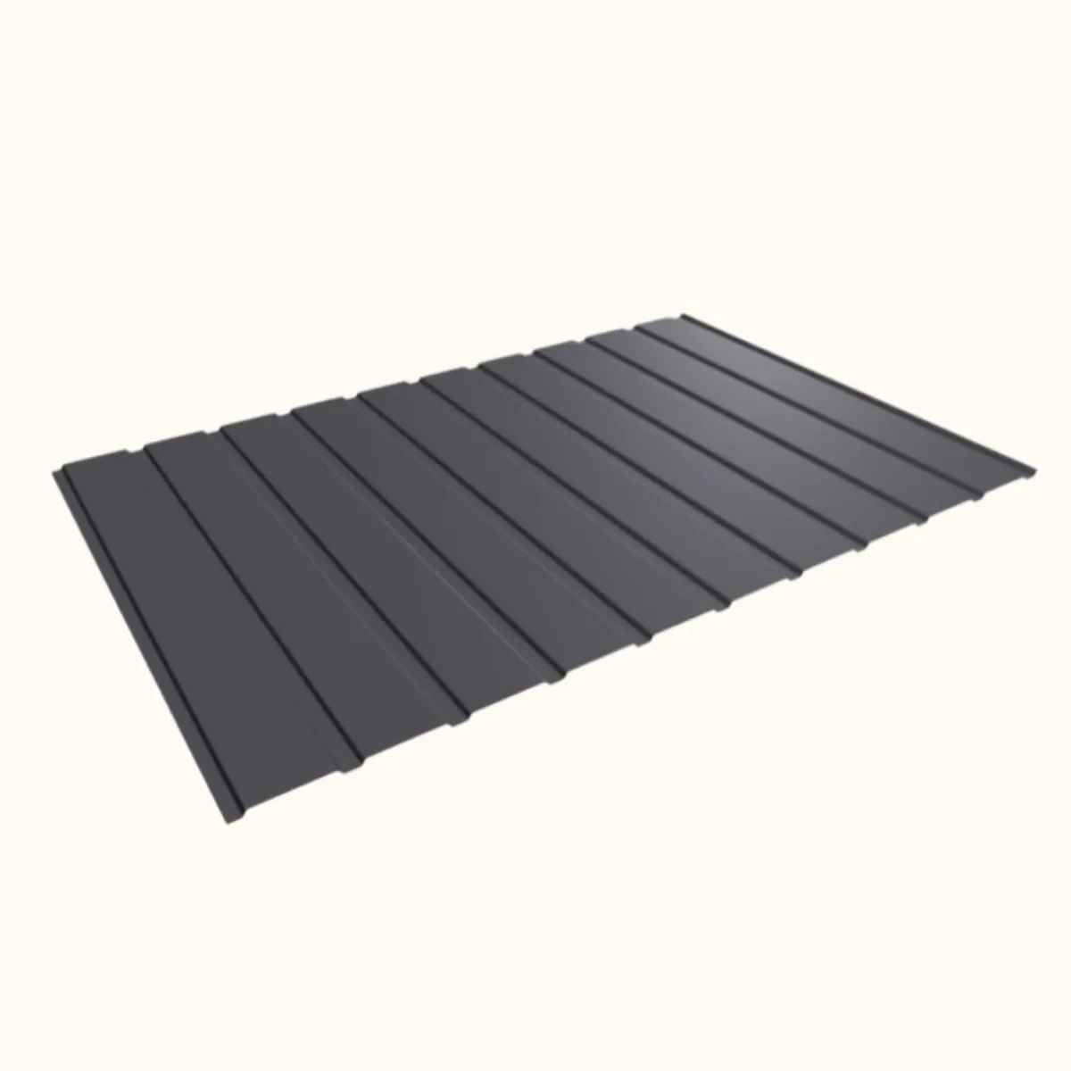 Panneau de Bardage bac acier Plano Gris Graphite mat