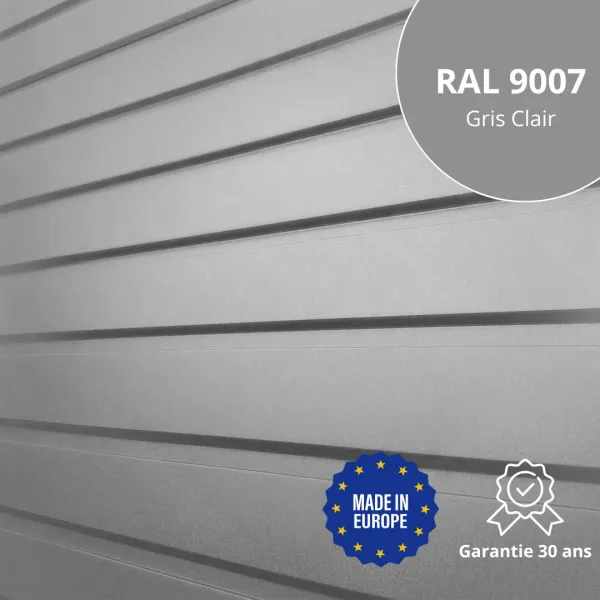 Panneau de Bardage bac acier Plano Gris Clair brillant - 1