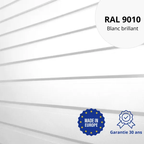 Panneau de Bardage bac acier Plano Blanc brillant - 1