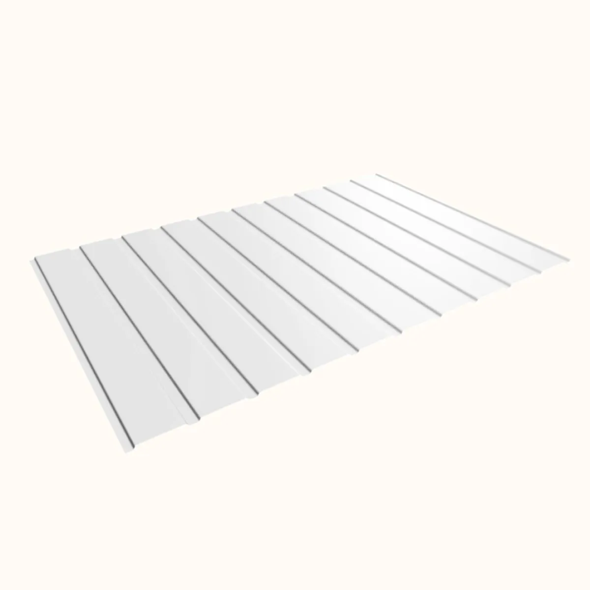 Panneau de Bardage bac acier Plano Blanc brillant