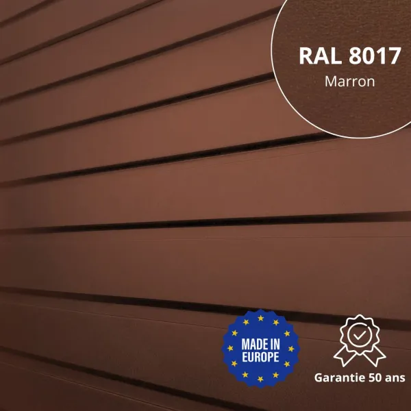 Panneau de Bardage bac acier Plano Marron mat - 1