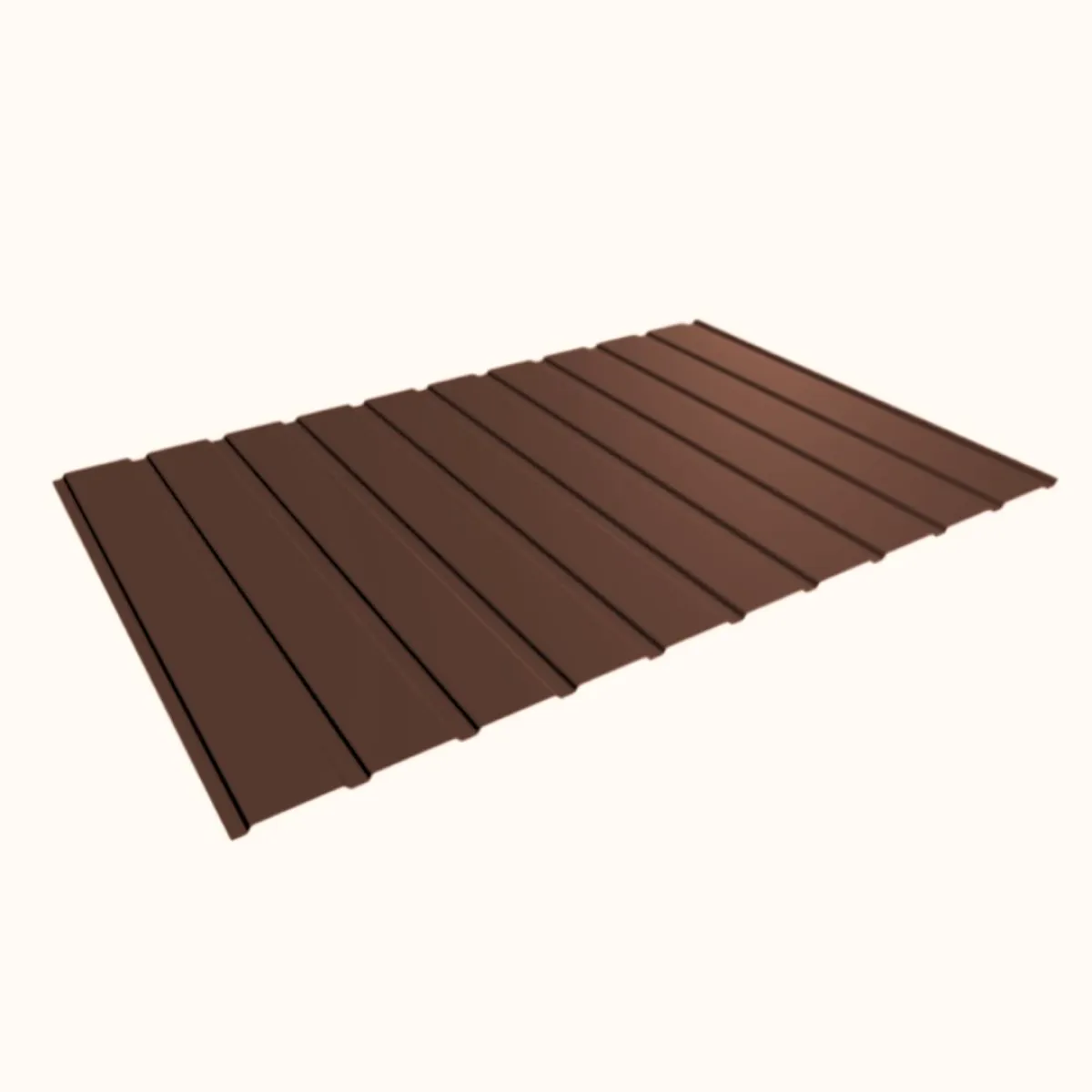Panneau de Bardage bac acier Plano Marron mat