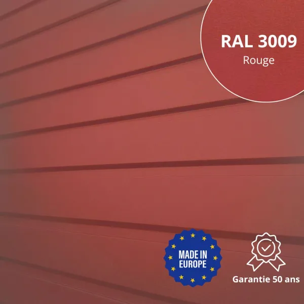 Panneau de Bardage bac acier Plano Rouge mat - 1
