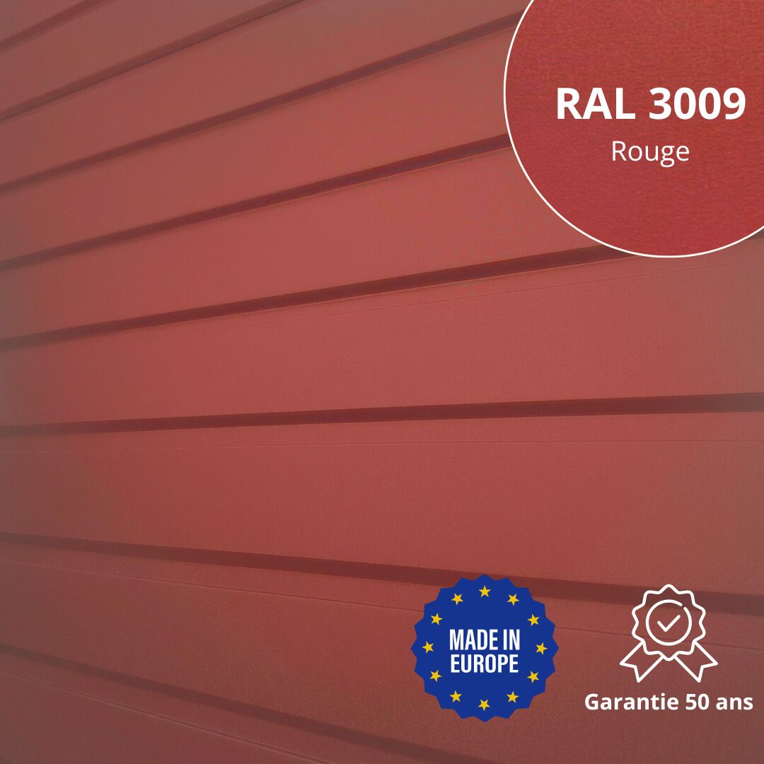 Panneau de Bardage bac acier Plano Rouge mat | VPV Direct