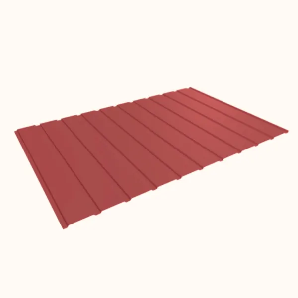 Panneau de Bardage bac acier Plano Rouge mat - 4