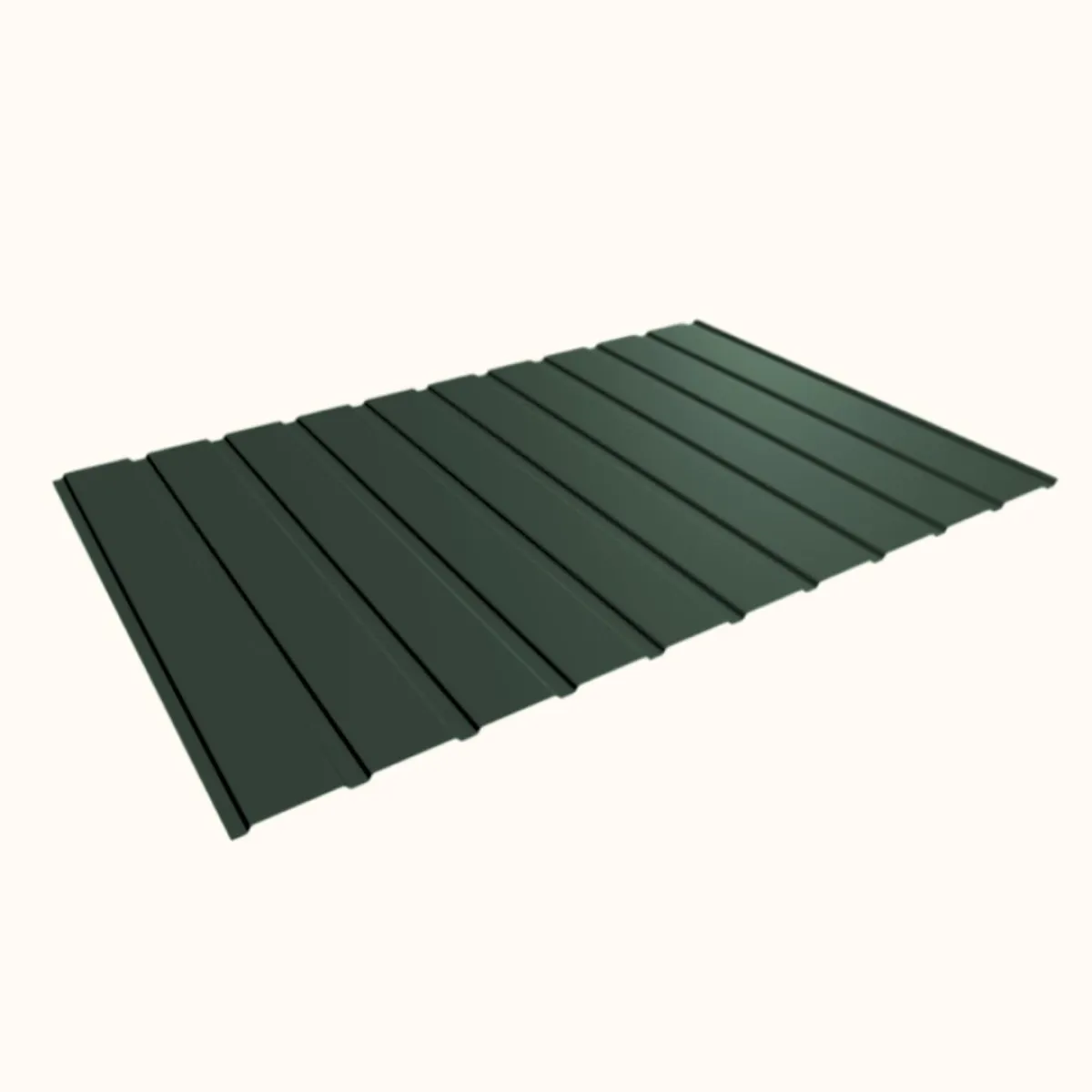 Panneau de Bardage bac acier Plano Vert mat