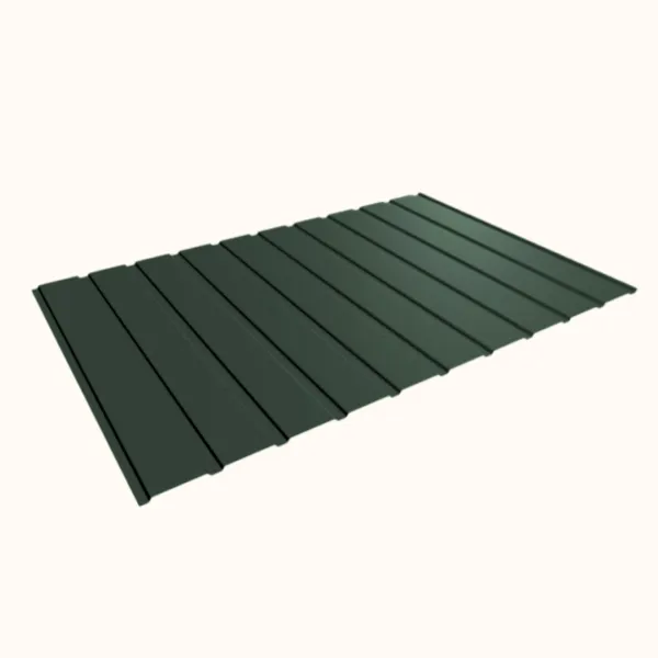 Panneau de Bardage bac acier Plano Vert mat - 4
