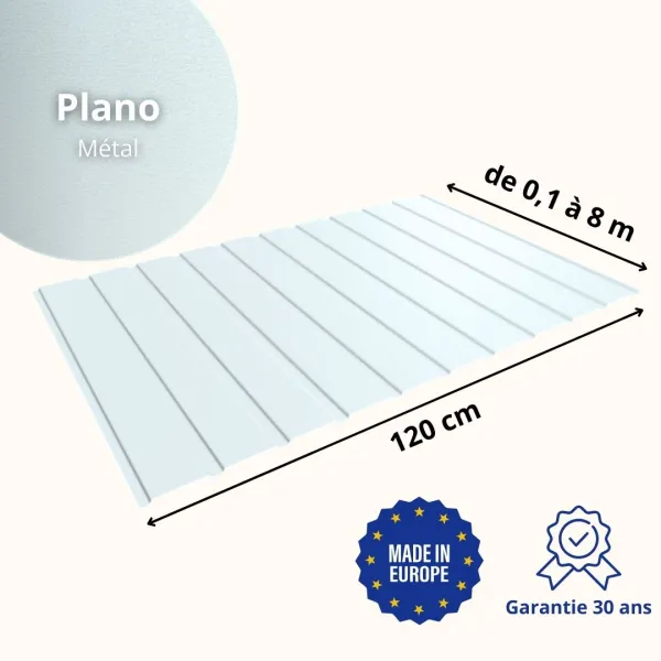 Panneau de Bardage bac acier Plano Métal Brut - 2