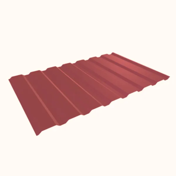 Tôle de bardage bac acier Vigo Rouge mat - 4