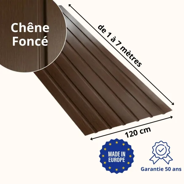 Tôle de Bardage Vario Chêne Foncé - 2