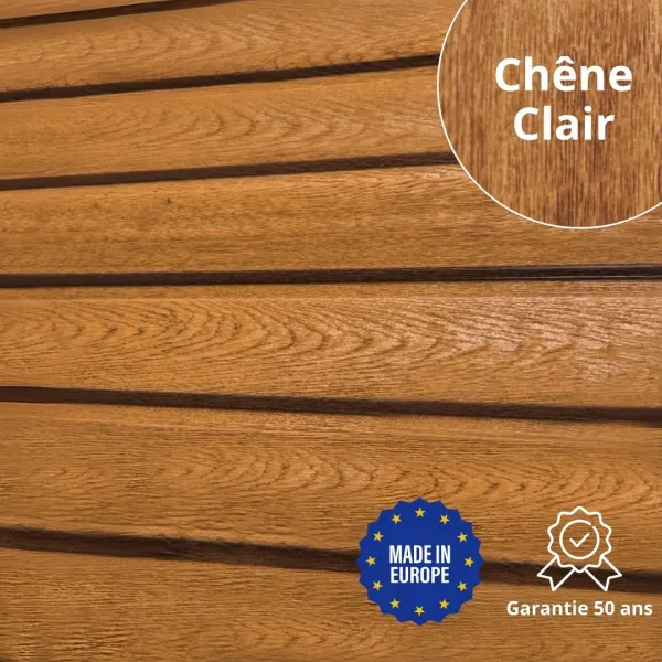 Tôle de Bardage Vario Chêne Clair 3D - 1