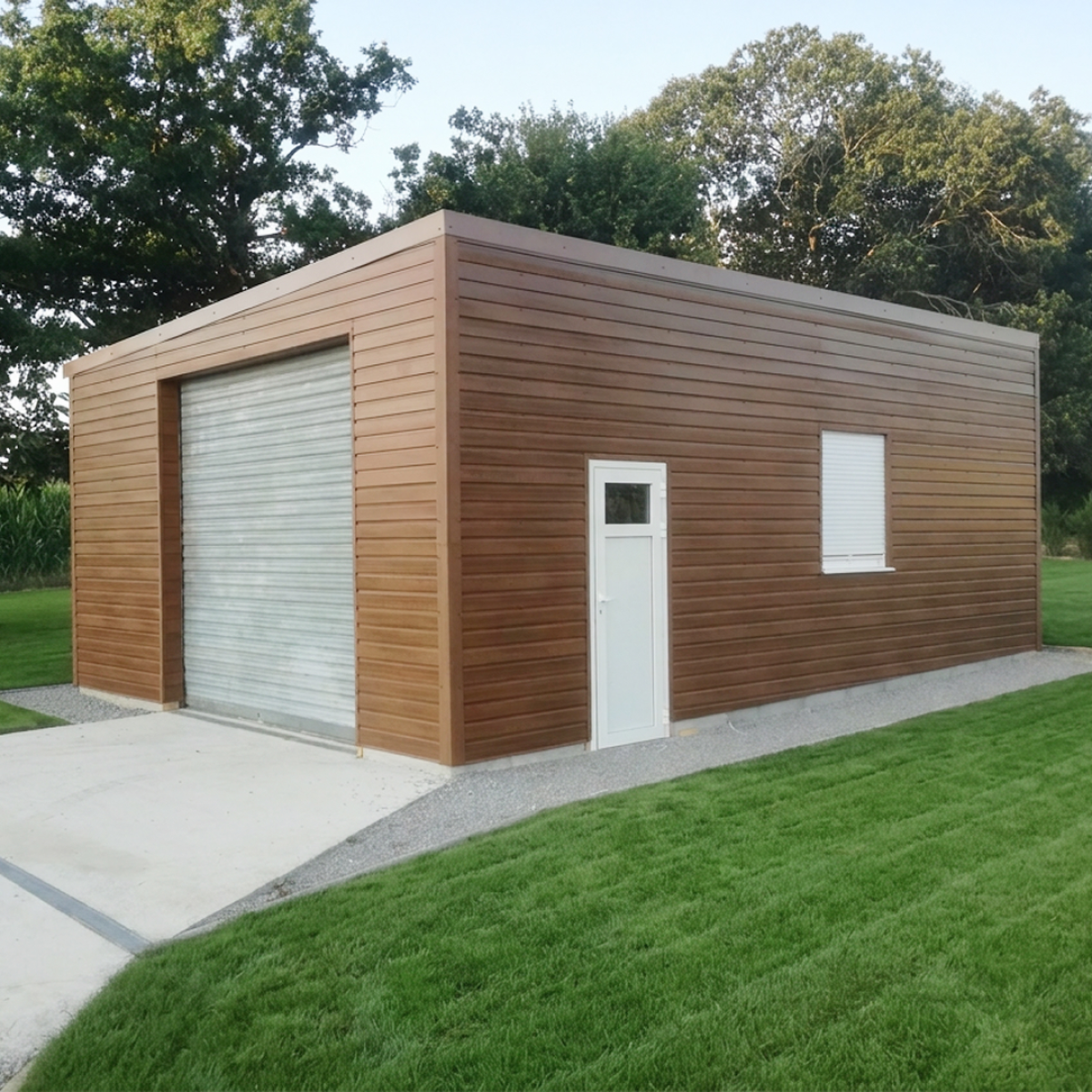 Tôle de Bardage Vario Chêne Doré 3D