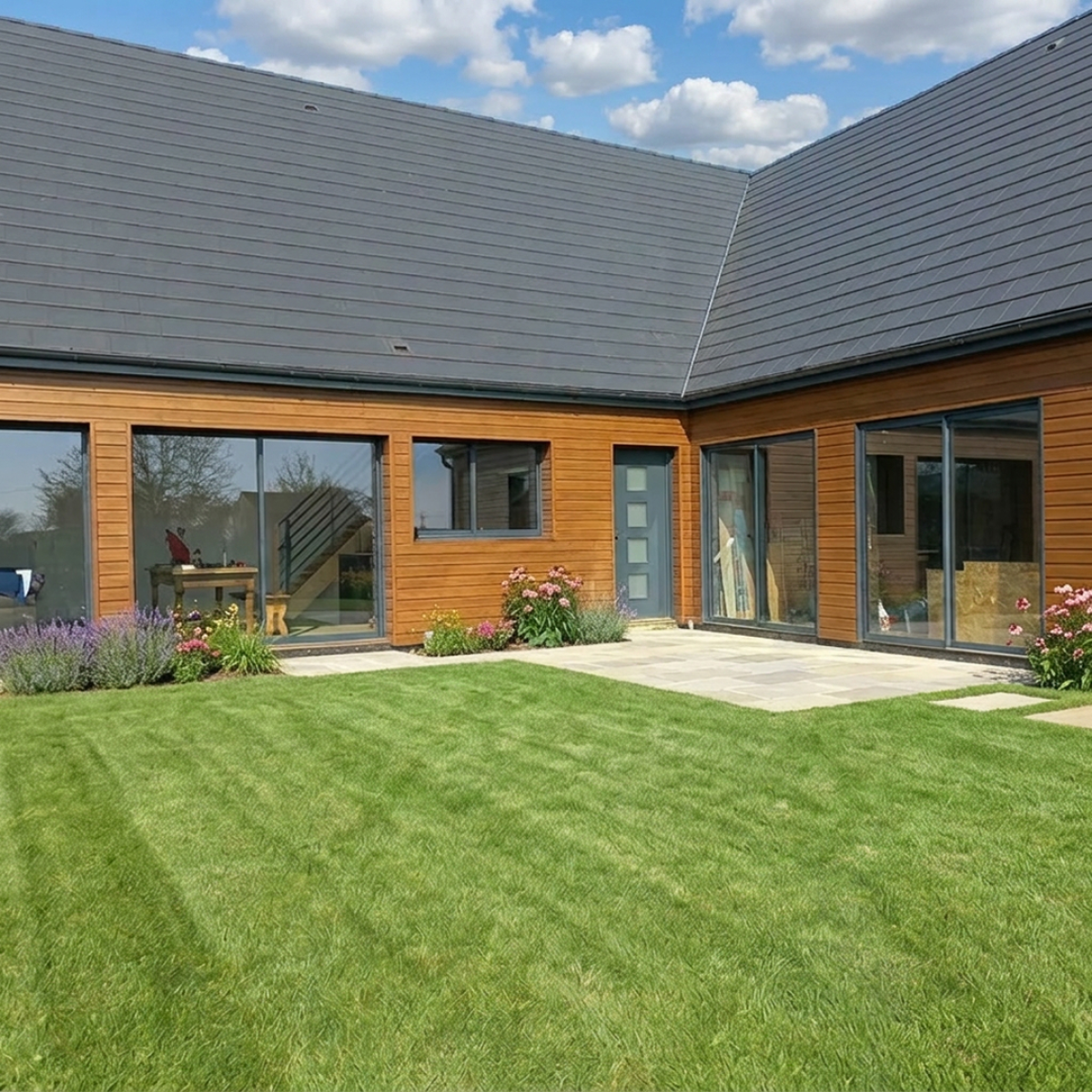 Tôle de Bardage Vario Chêne Doré 3D