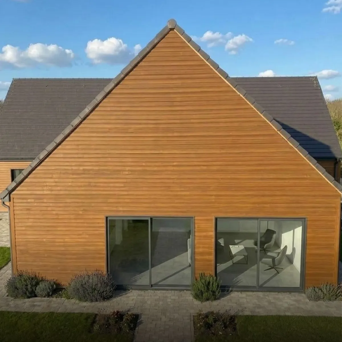 Tôle de Bardage Vario Chêne Doré 3D