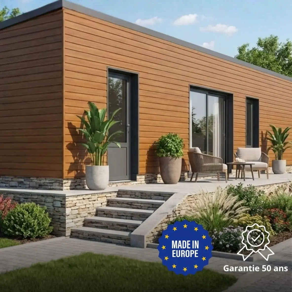 Tôle de bardage imitation Bois Premium